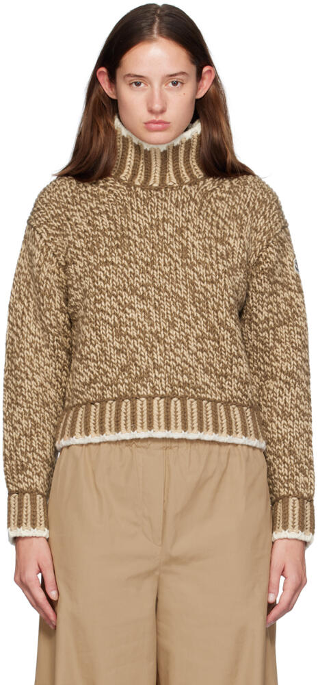 Moncler Beige Wool Turtleneck Cover