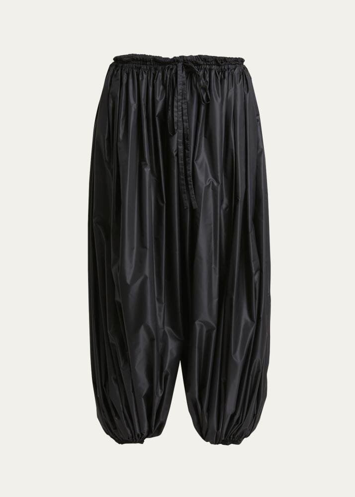 ALAIA Nylon Pleated Ballon Drawstring Trousers Cover