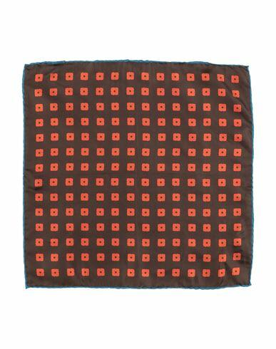 Franco Bassi Man Scarf Dark brown Silk Cover