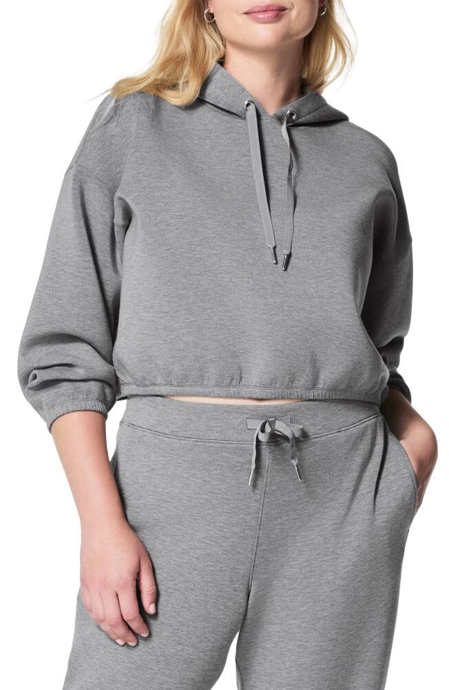 SPANX® AirEssentials Crop Hoodie in Medium Grey Heather Cover