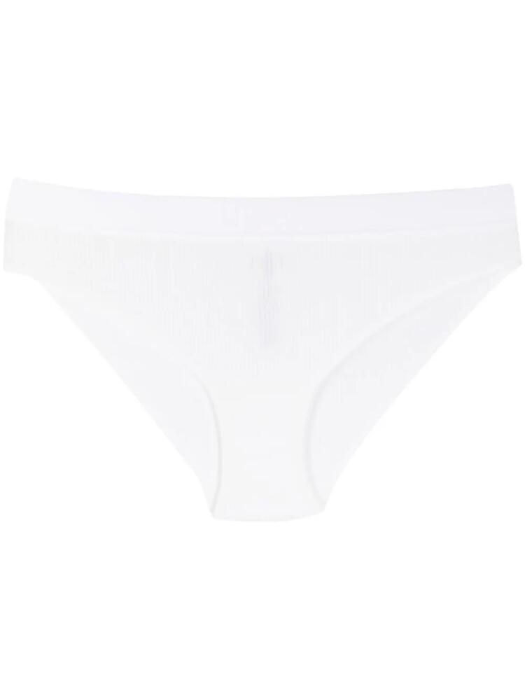 Wolford fine-ribbed cotton briefs - White Cover