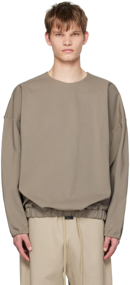 Fear of God Taupe Embossed Sweatshirt Cover