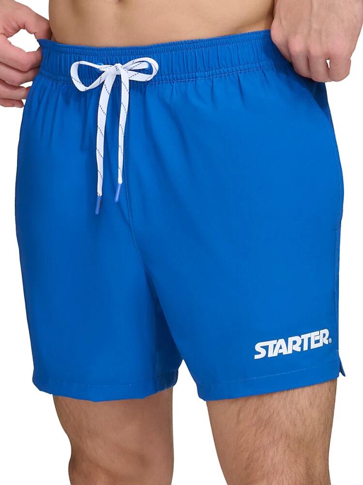 Starter Men's Regular Fit Drawstring Shorts - Blue Cover