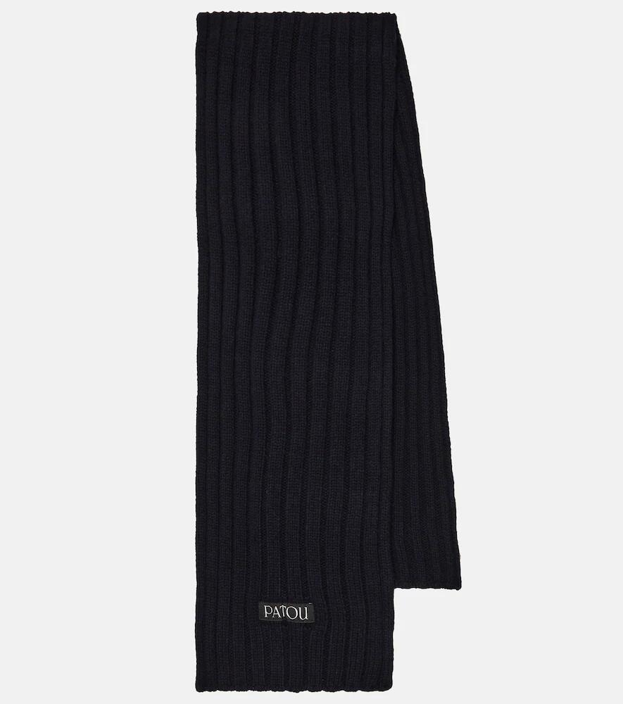 Patou Ribbed-knit wool and cashmere scarf Cover