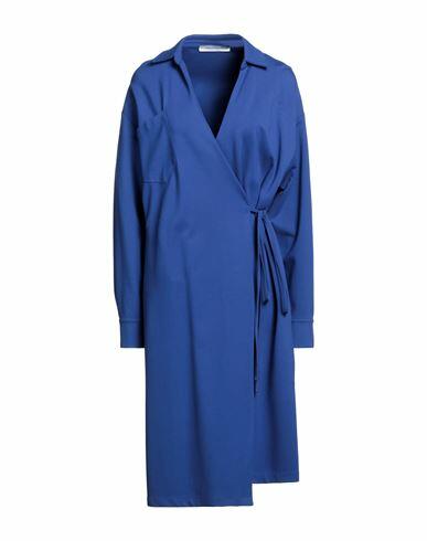 Emma & Gaia Woman Midi dress Blue Viscose, Polyamide, Elastane Cover