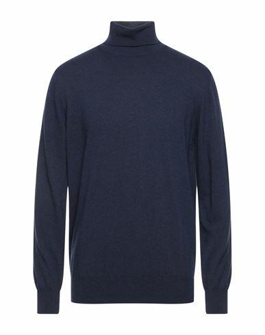 Giulio Corsari Man Turtleneck Midnight blue Wool, Viscose, Polyamide, Cashmere Cover