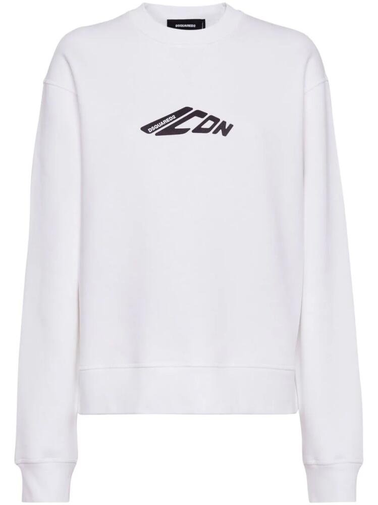 DSQUARED2 Icon cotton sweatshirt - White Cover