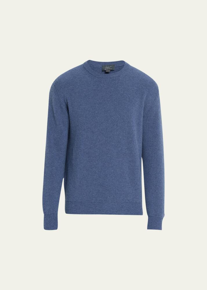 Bergdorf Goodman Men's Cashmere Ribbed Crewneck Cover