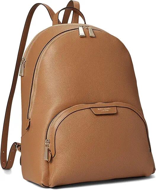 Kate Spade New York Hudson Pebbled Leather Large Backpack (Bungalow) Shoulder Handbags Cover