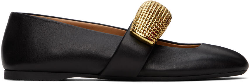 JW Anderson Black Bubble Bracelet Leather Ballerina Flats Cover