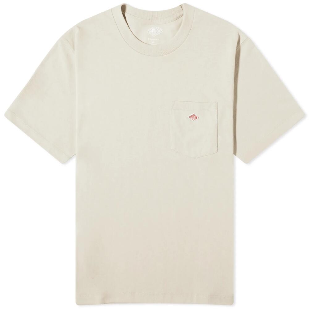 Danton Men's Pocket T-Shirt in Greige Cover