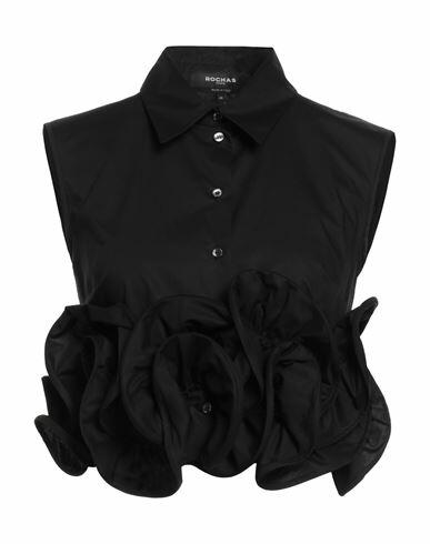 Rochas Woman Shirt Black Cotton Cover