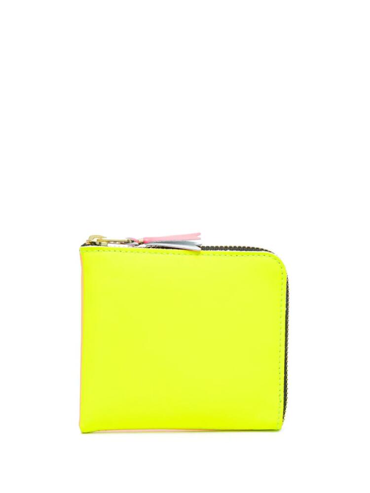 Comme Des Garçons Wallet Super Fluo zipped leather wallet - Yellow Cover