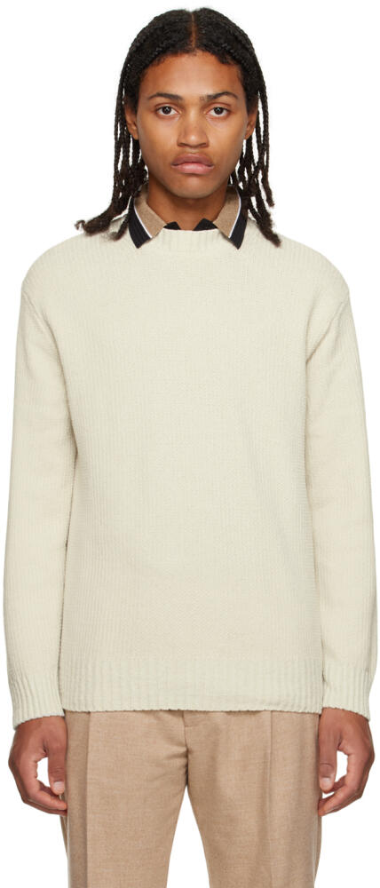 BOSS Beige Crewneck Sweater Cover