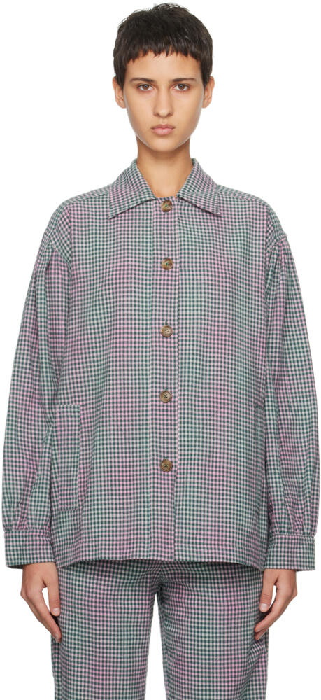 Caro Editions Green & Pink Hannah Shirt Cover