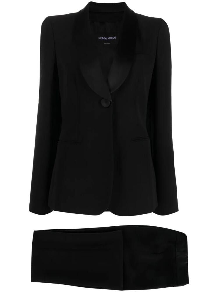 Giorgio Armani single-breasted trouser suit - Black Cover