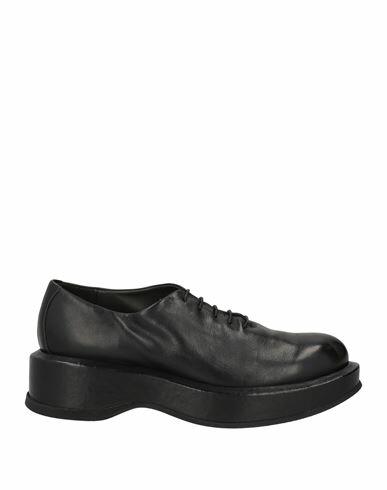 Moma Woman Lace-up shoes Black Leather Cover