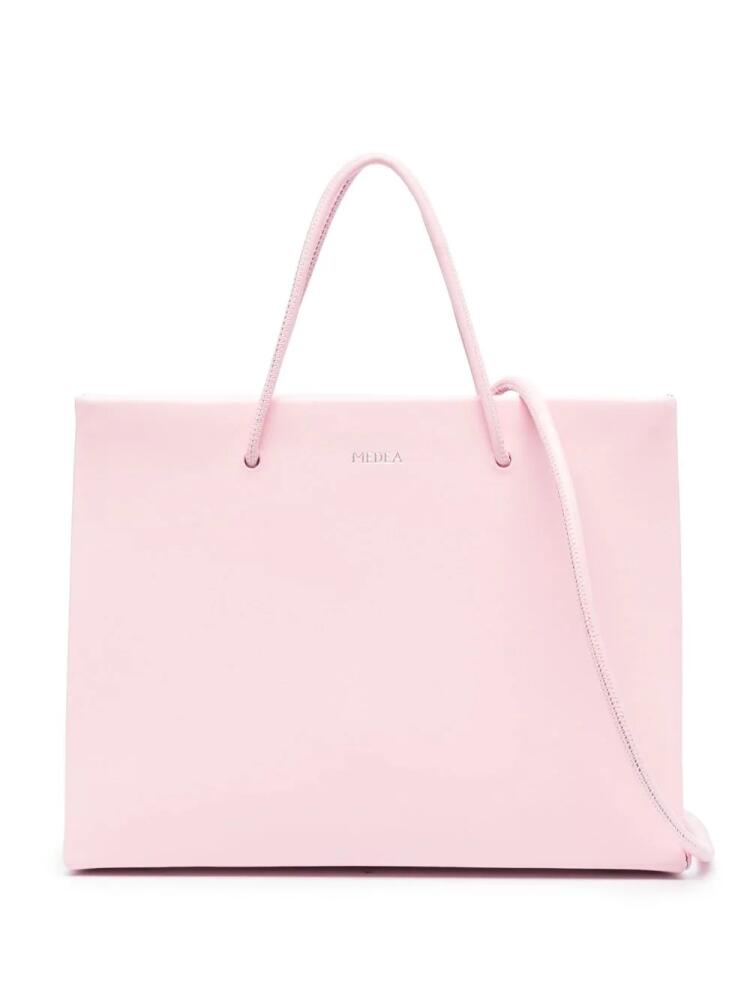 Medea calf-leather tote bag - Pink Cover