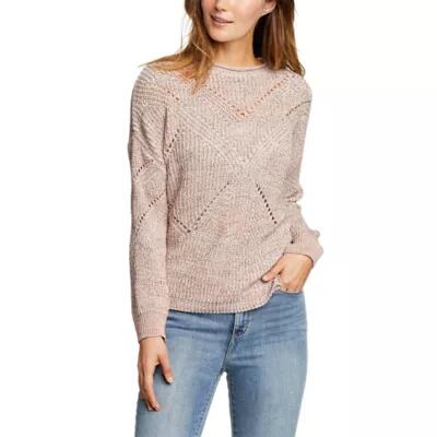 Eddie Bauer Women's Pullover Crewneck Shaker-Knit Sweater Cover