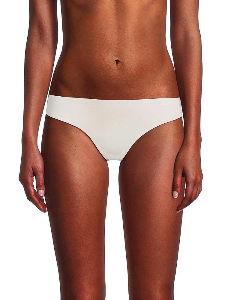 DKNY Women's Seamless Logo Thong - Pearl Cream Cover