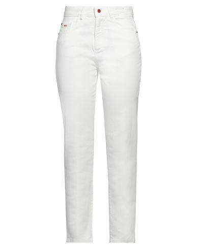 Kiton Woman Pants White Cotton, Elastane Cover