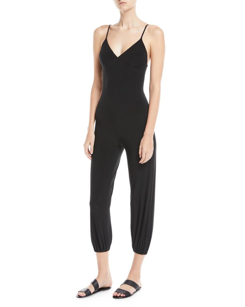 Norma Kamali V-Neck Sleeveless Jogger Jumpsuit Cover