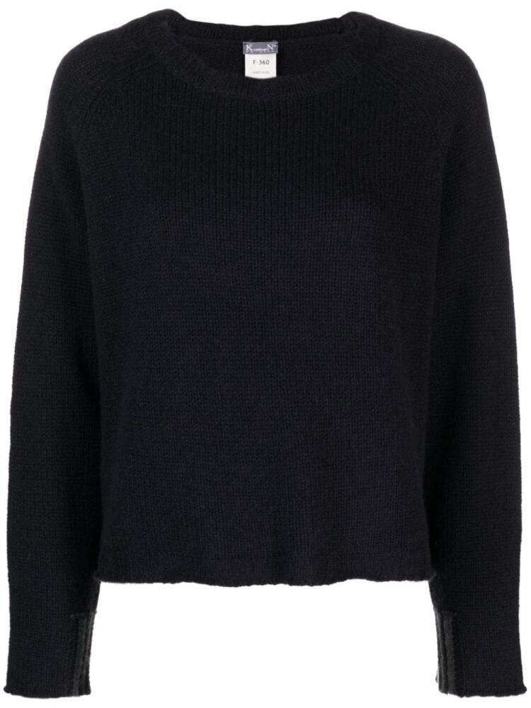 Kristensen Du Nord contrasting-trim cashmere jumper - Blue Cover