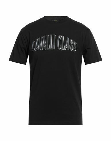 Cavalli Class Man T-shirt Black Cotton Cover