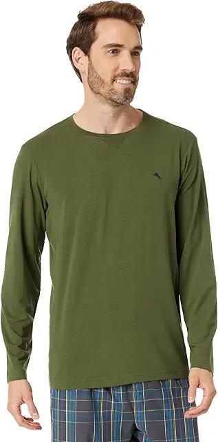 Tommy Bahama Knit Long Sleeve Top (Olive) Men's Pajama Cover