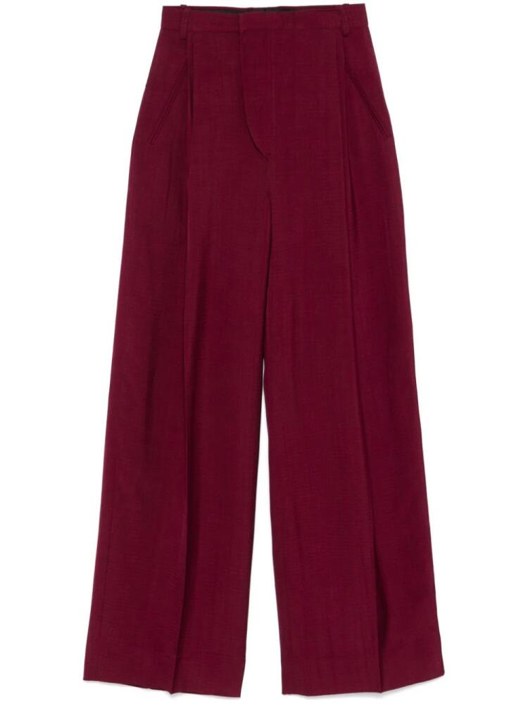 Victoria Beckham pleat-detail trousers - Red Cover