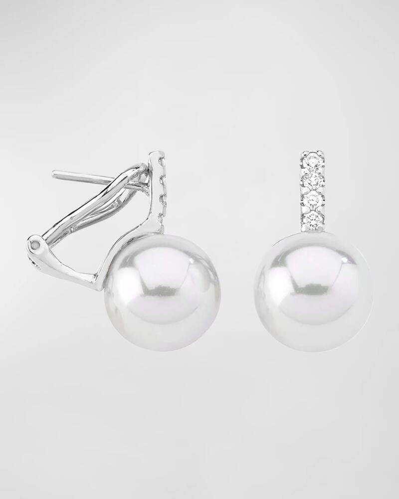 Majorica Selene Cubic Zirconia and Pearl Omega Earrings Cover