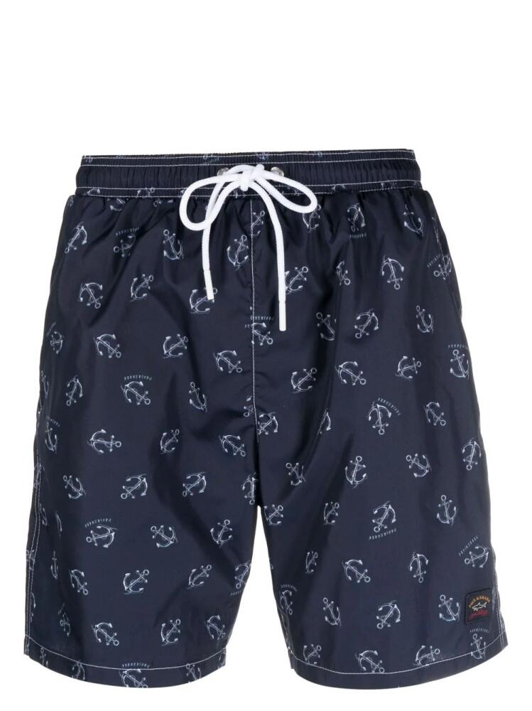 Paul & Shark Save The Sea graphic-print swim shorts - Blue Cover