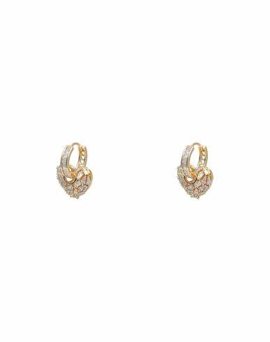 Crystal Haze Woman Earrings Gold Brass, 750/1000 gold plated, Cubic zirconia Cover