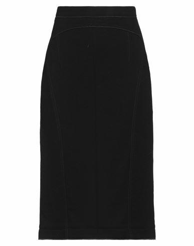 N°21 Woman Midi skirt Black Wool, Polyamide, Elastane Cover