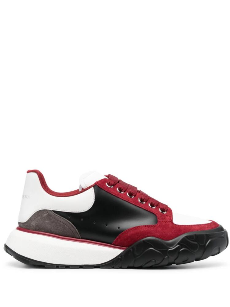 Alexander McQueen colour-block leather low-top sneakers - Black Cover