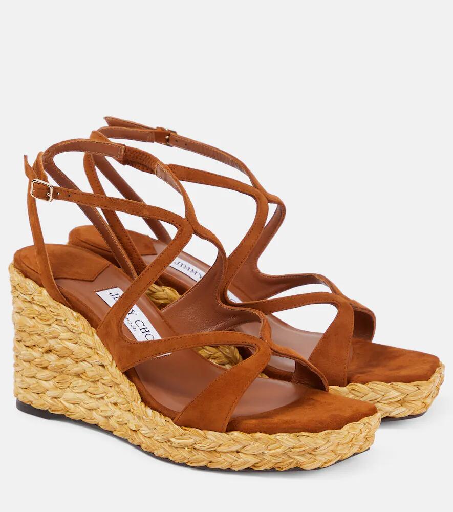 Jimmy Choo Ayla suede espadrille wedges Cover