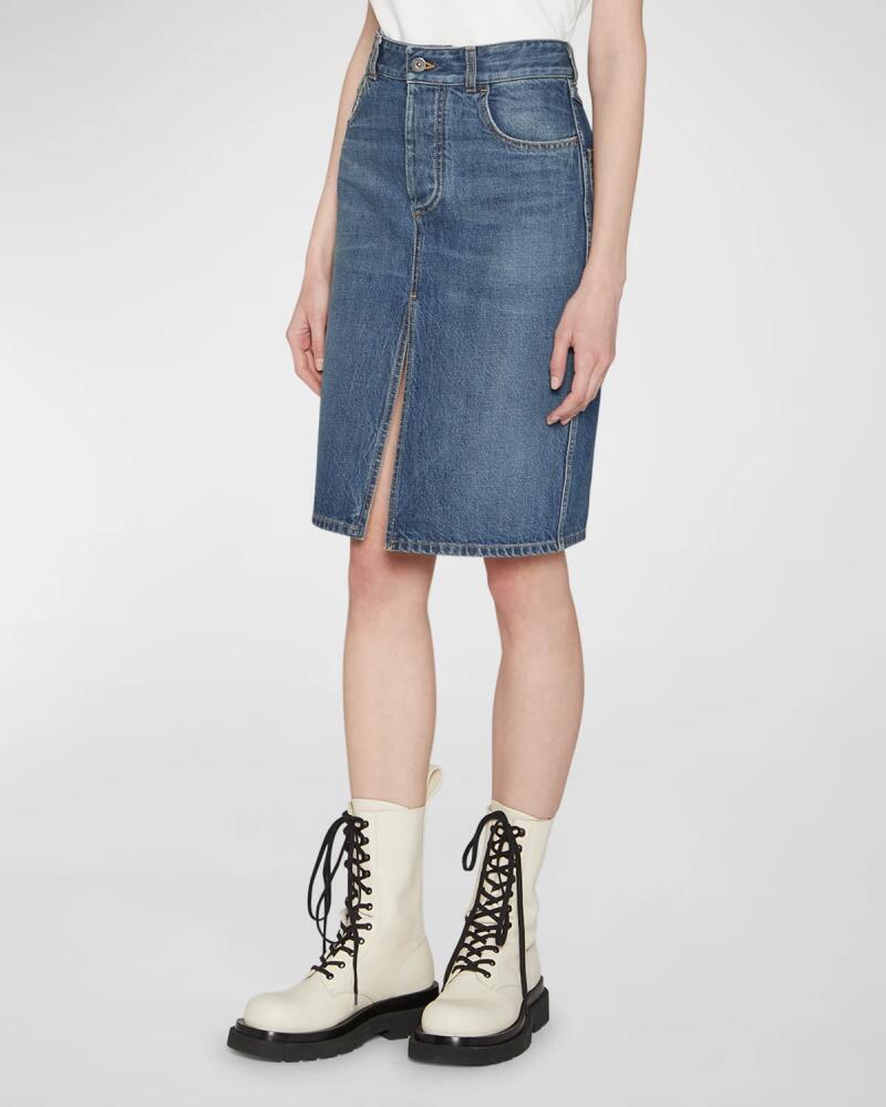 Bottega Veneta Denim Midi Skirt Cover