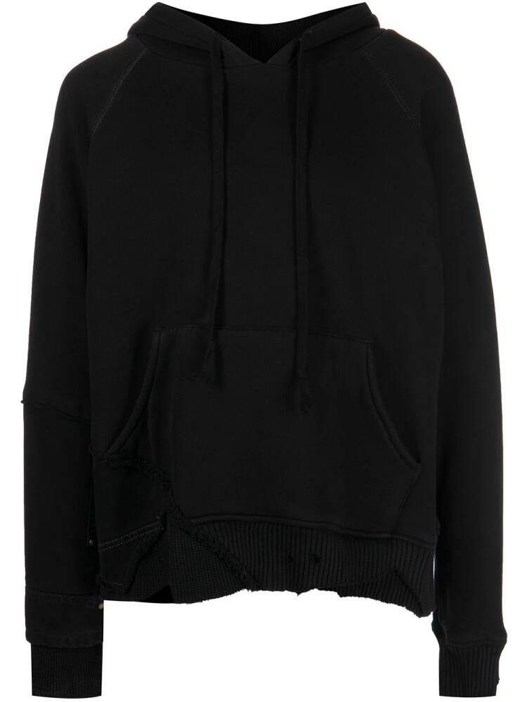 Greg Lauren patchwork cotton hoodie - Black Cover