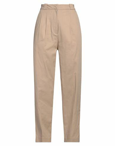 Pence Woman Pants Beige Cotton, Elastane Cover