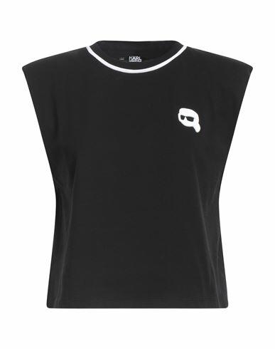 Karl Lagerfeld Woman T-shirt Black Organic cotton Cover