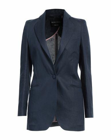 Hebe Studio Woman Blazer Navy blue Linen Cover