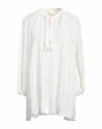 Manebí Woman Shirt Off white Linen, Polyamide Cover