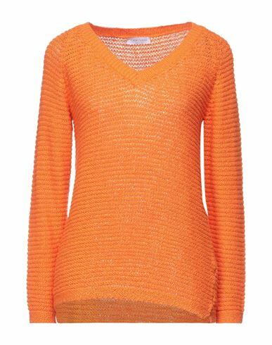 Gran Sasso Woman Sweater Orange Cotton Cover