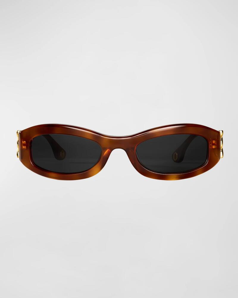 Aureum Collective Como Twisted Acetate Oval Sunglasses Cover