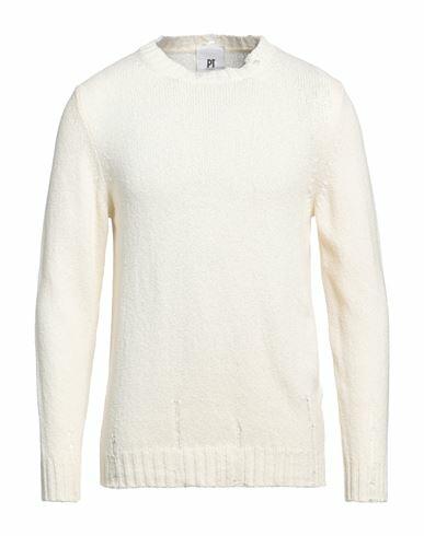 Pt Torino Man Sweater Ivory Cotton, Polyamide Cover