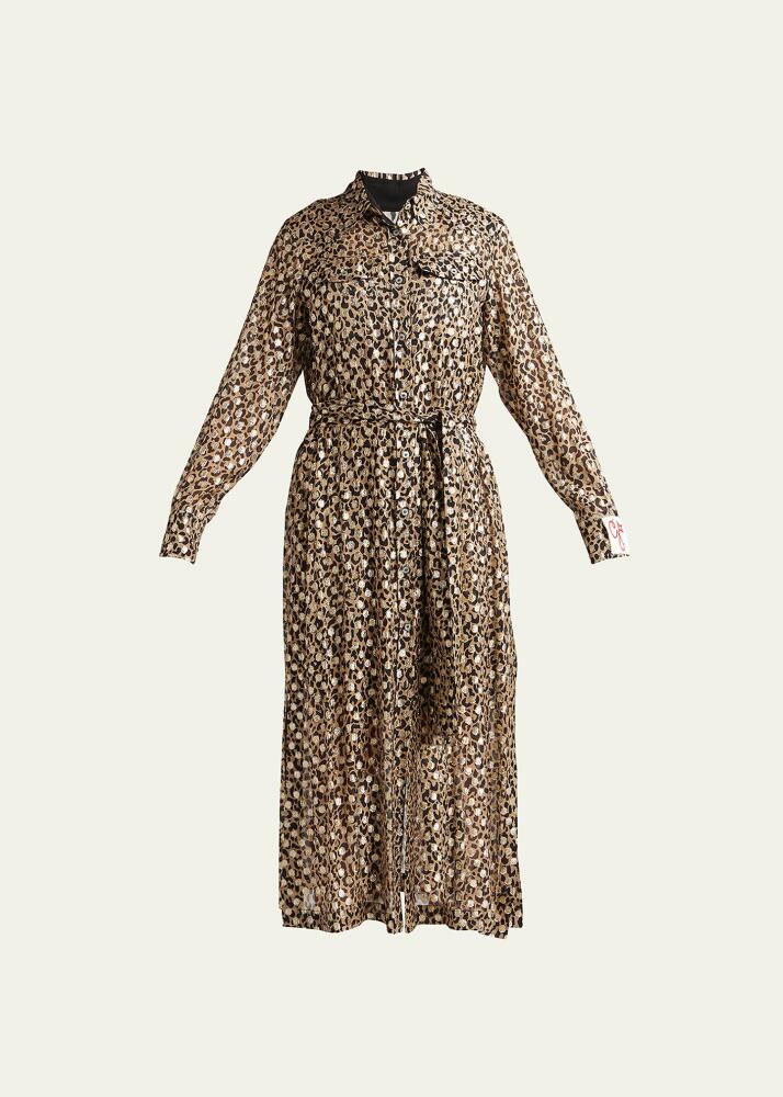 Golden Goose Leopard-Print Fil Coupe Shirtdress Cover