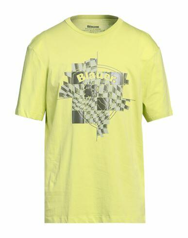 Blauer Man T-shirt Acid green Cotton Cover