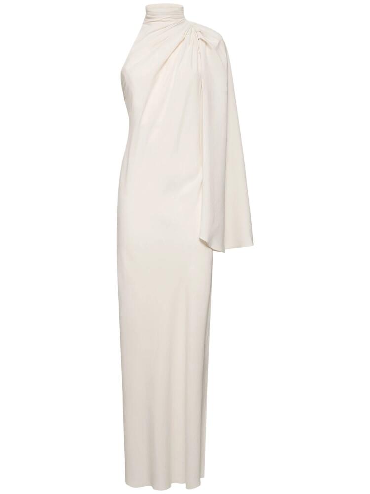 ZUHAIR MURAD One Sleeve Draped Cady Maxi Dress Cover