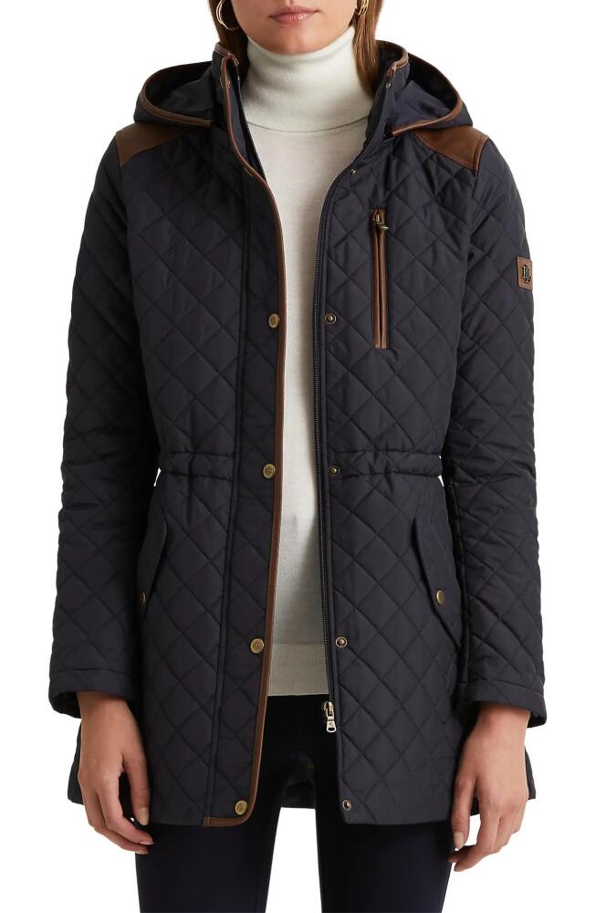 Lauren Ralph Lauren Quilted Hooded Jacket in Dark Navy Cover