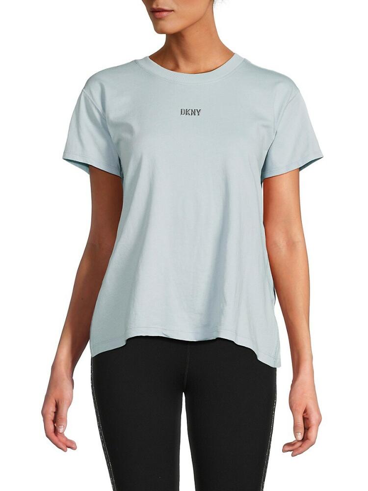 DKNY Sport Women's Metallic Logo Tee - Skyway Cover